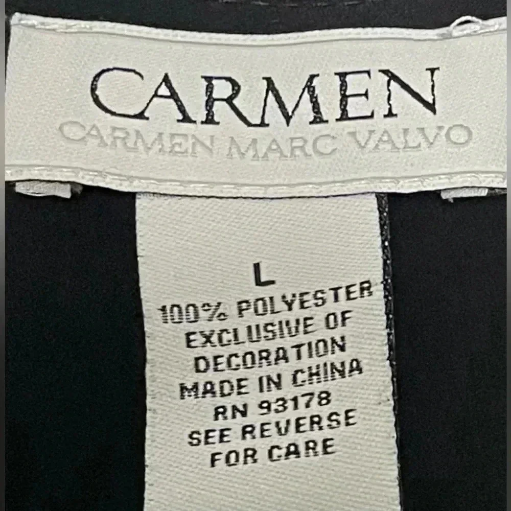 Carmen Marc Valvo sheer sleeveless art deco‎ embellished top - Picture 4 of 5